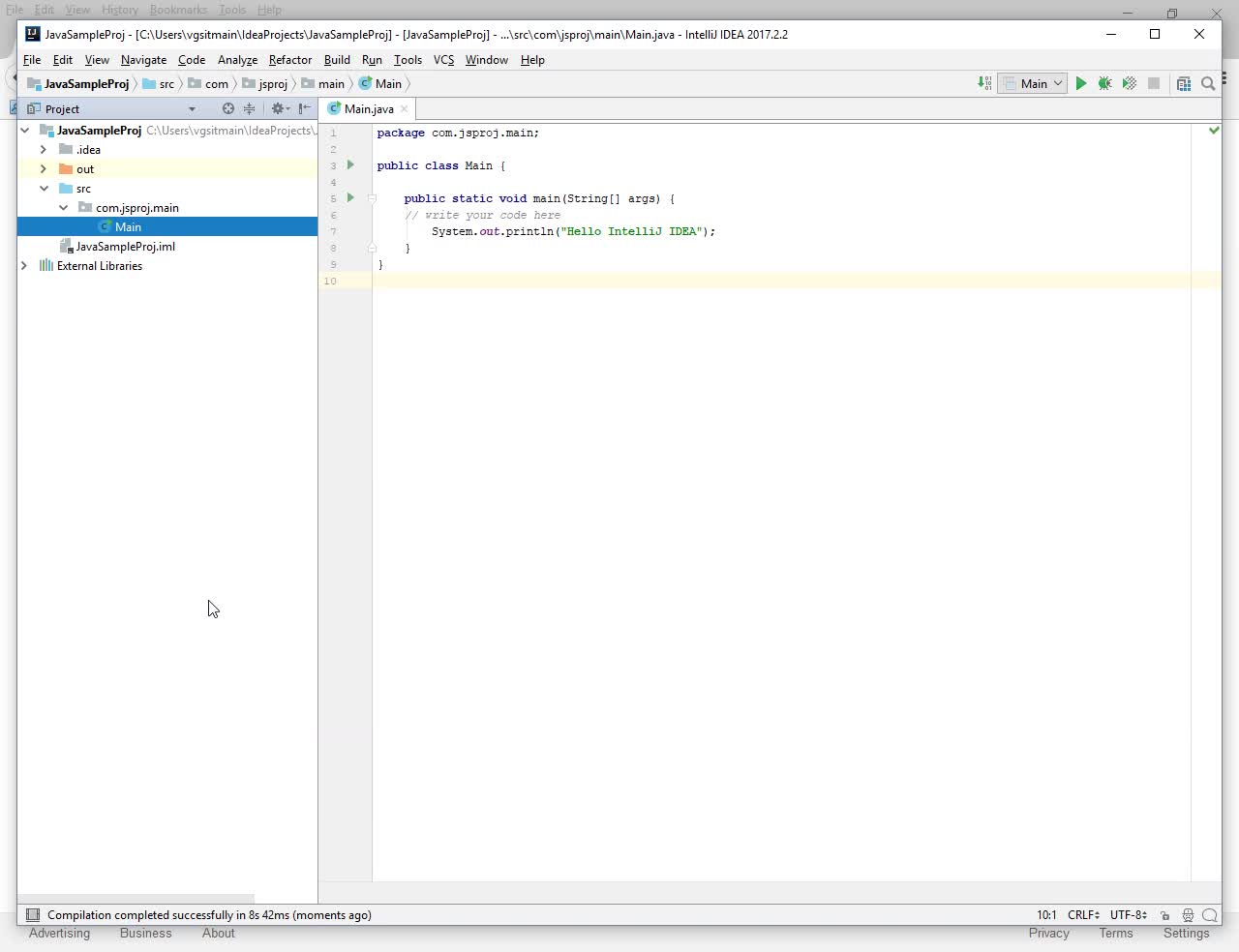 IPGraySpace: How to create java project in IntelliJ IDEA