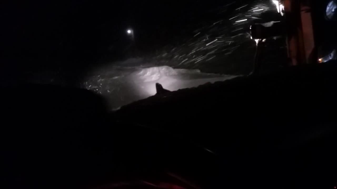 Night In The Snow Plow ( A GoPro Adventure )