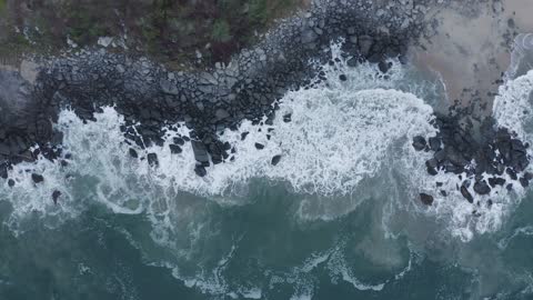 sheashore with rocks