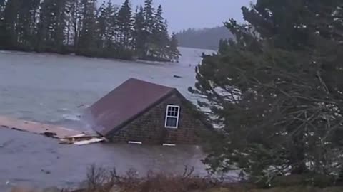 Wild Maine Weather-Storm Washes Away Entire House