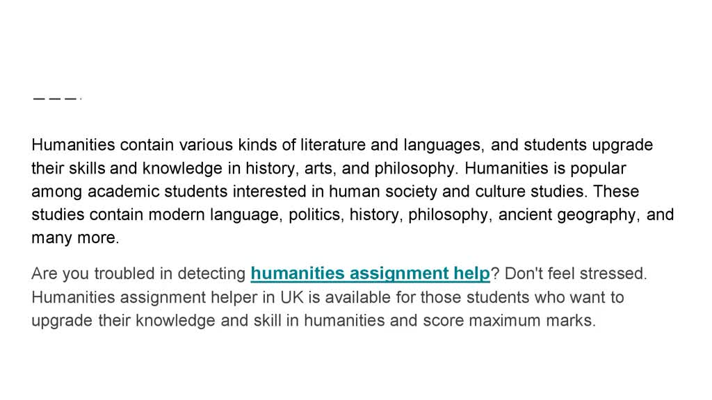 What do you Mean by Humanities?