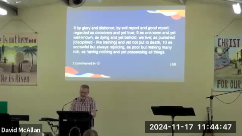 2038 2 Cor.6.1-10 Paul’s Ministry - Reflecting Christ’s Suffering and Grace