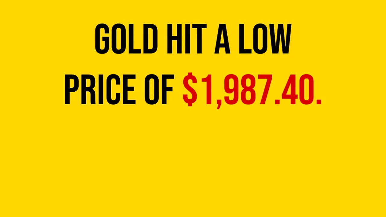 Gold Expected Price Range for November 1, 2023