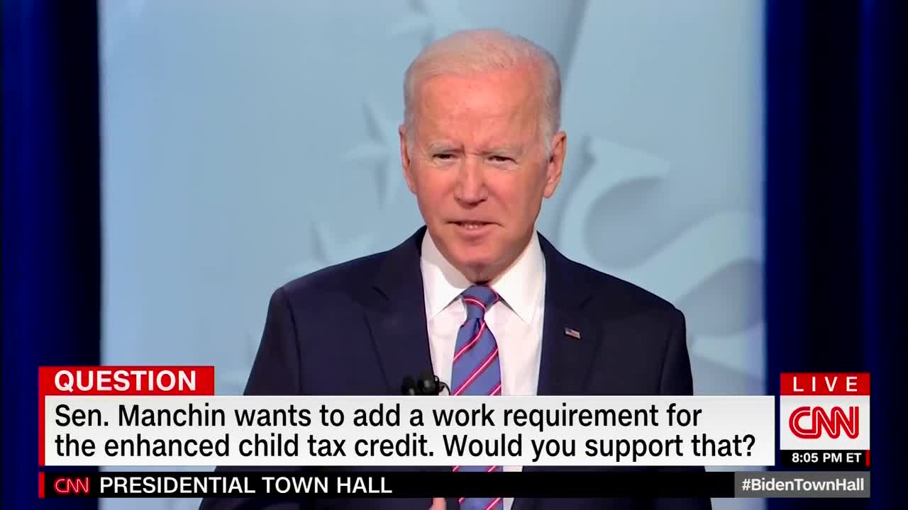 Biden Says No To Manchin's Child Tax Credit Request