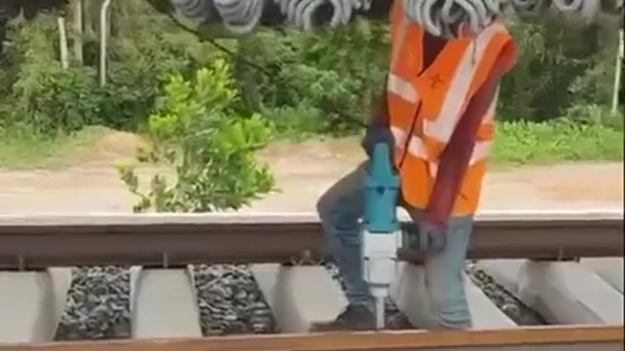 Railroad builder in action