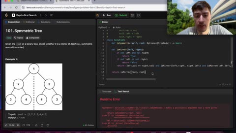 LeetCode 101. Symmetric Tree 🔴LIVE