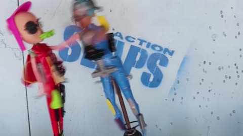 I Fought a Doll With a Big Head And Tiny Arms Against a Normal Doll on Drills | (Slow-Mo)