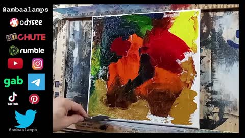 Oil Painting, Abstract Art, Motivational thoughts “1 Finger at You 3 Fingers at Me”