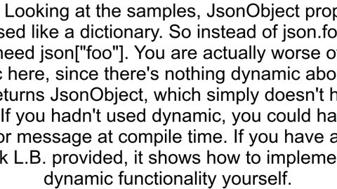 Net SimpleJson Deserialize JSON to dynamic object
