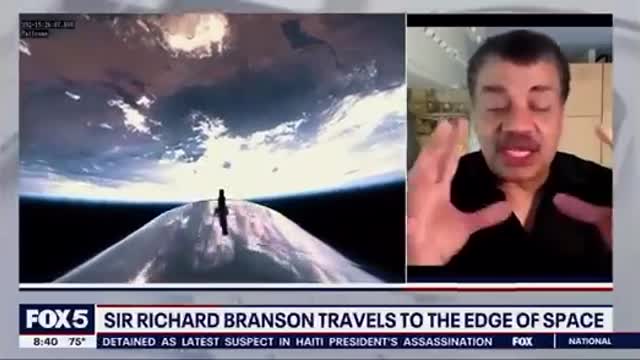 SIR RICHARD BRANSON TRAVELS TO THE EDGE OF SPACE