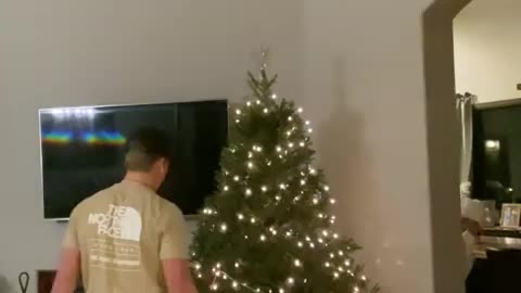 Her face when he CAUGHT HER!!! 😂🎄