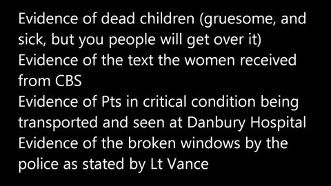 'The question of Evidence at Sandy Hook' - 2013