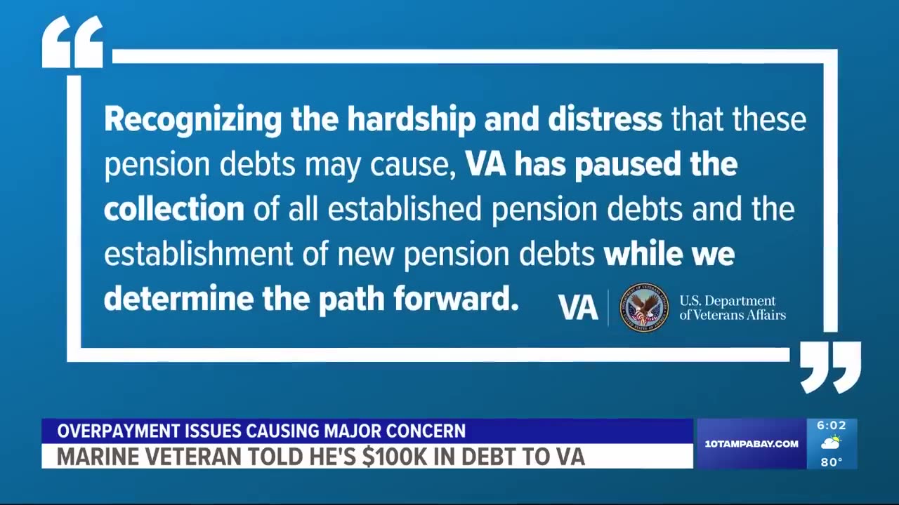 Marine veteran gets letter from VA saying he needs to pay back $100K