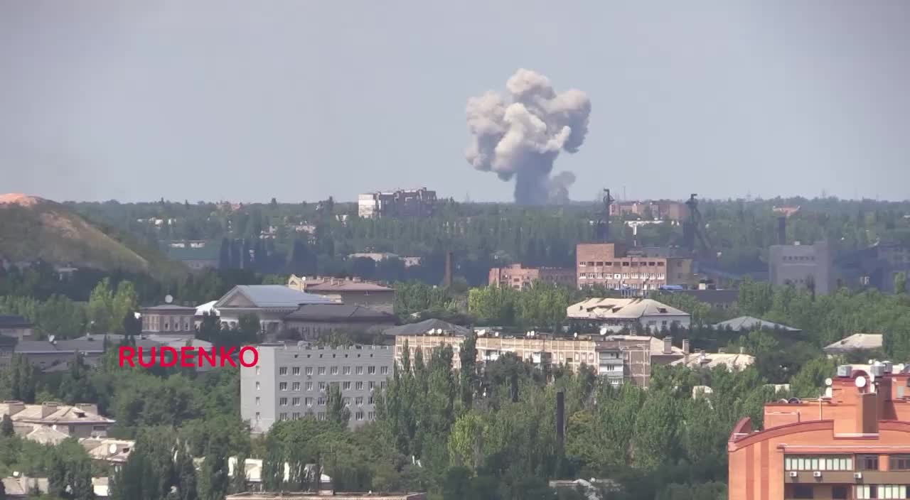 Missile Strike Triggers A Powerful Explosion Of A Suspected Ukrainian Ammunition Depot In Avdiivka