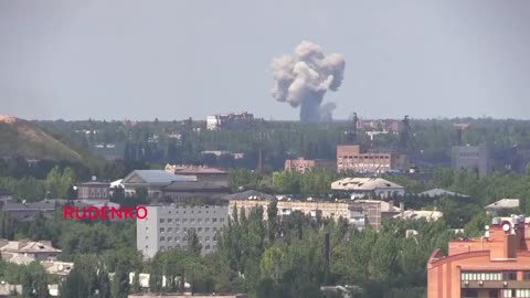 Missile Strike Triggers A Powerful Explosion Of A Suspected Ukrainian Ammunition Depot In Avdiivka