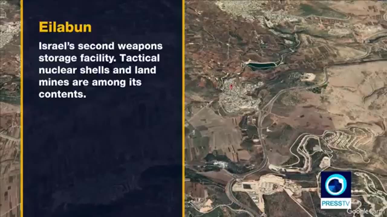 Israeli military sites that could be possible targets for the Iranian armed forces