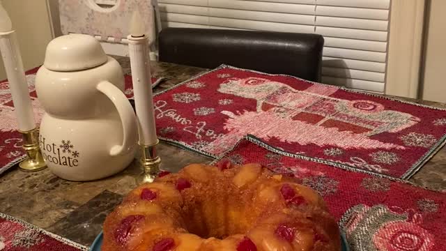 Upside down pineapple cake