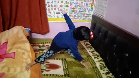 Little girl aware for fitness