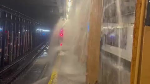 Major flooding is occurring in Bronx, New York, due to heavy rain