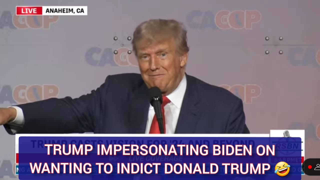 Trump IMPERSONATING BIDEN ON ENDITING Donald Trump