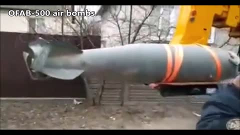 Russian OFAB-500 Air Bombs Removed From A Residential Street In Ukraine, Chernihiv.