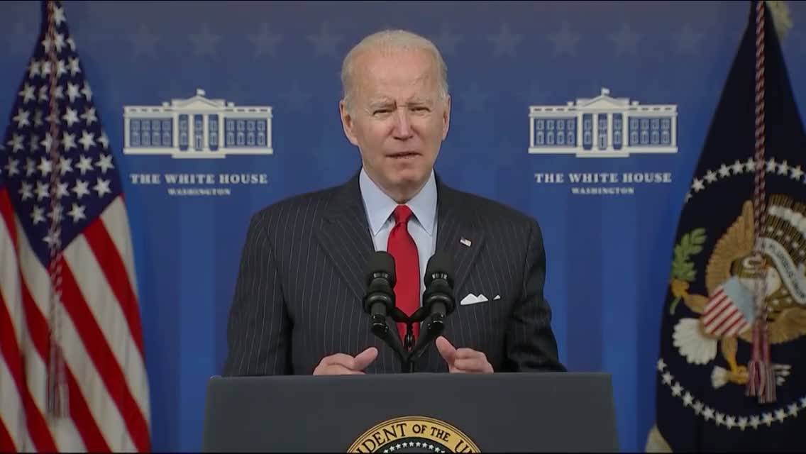Biden blames high gas prices on OPEC and large companies not ramping up production.