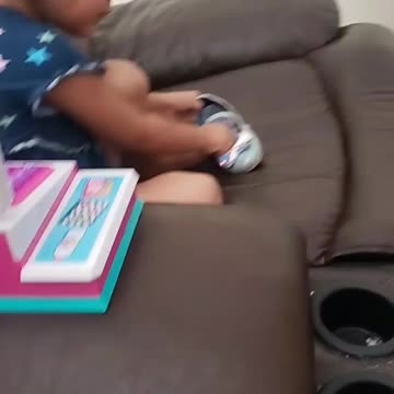 Learning her numbers.