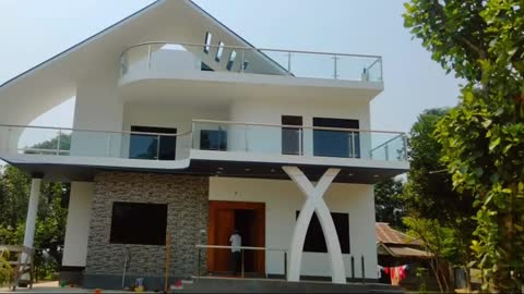 কিভাবে আধুনিক ডিজাইনের অল্প খরচে ডুপ্লেক্স বাড়ি করবেন। How to make a duplex house with modern design at low cost.