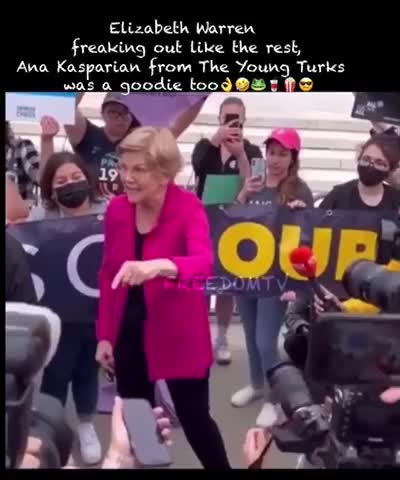 Elizabeth Warren freaking out