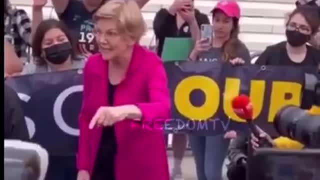 Elizabeth Warren freaking out