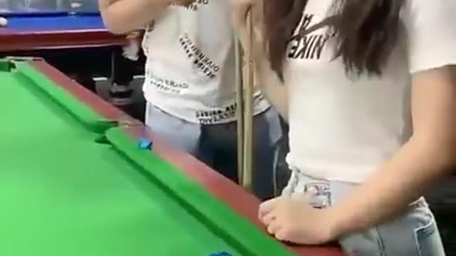 Well trained billiard player