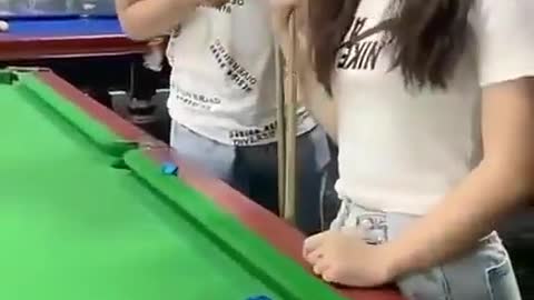 Well trained billiard player