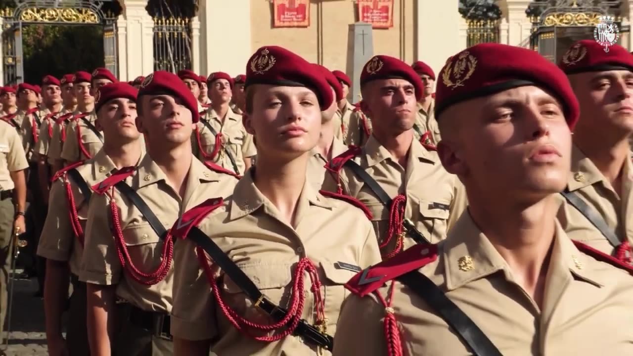 Princess Leonor in Military Cadet uniform for the Saber Presentation