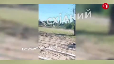 MOMENT - In Luhansk, a Russian ammunition truck exploded on the road in front of people