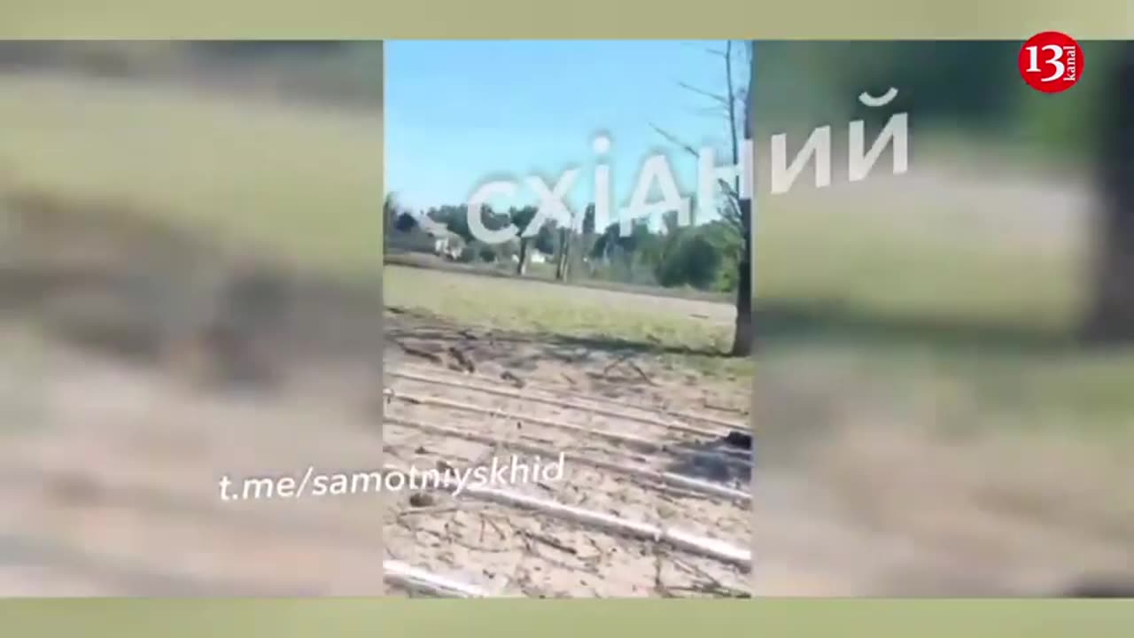 MOMENT - In Luhansk, a Russian ammunition truck exploded on the road in front of people