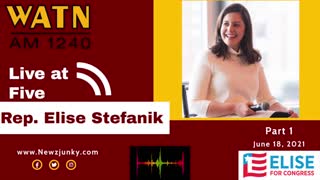 Elise Stefanik joins Glenn Curry on WATN's Live at Five show in Watertown 06/18/21 (Part 1)