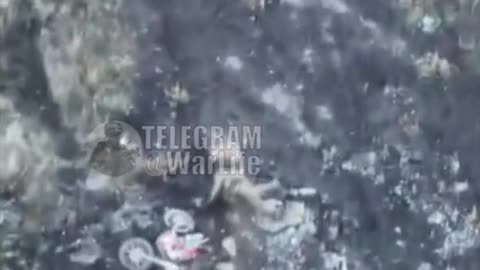 Two Russian motorcyclists get into a road accident in Donetsk Oblast