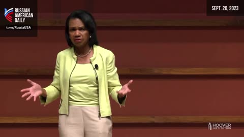 ►Condoleezza Rice on Russia - declining power,homicidal maniac surrounded by idiots and drunks