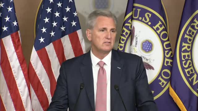 Kevin McCarthy Holds Weekly Press Conference Amid Crucial Stretch For Biden's Agenda