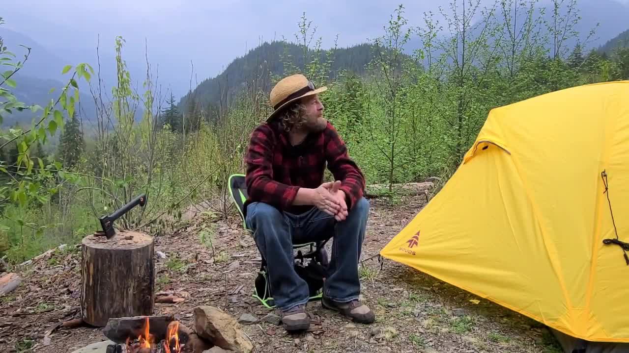 Camping on a mountain | New Woods tent | Cryptanthropy origin story.