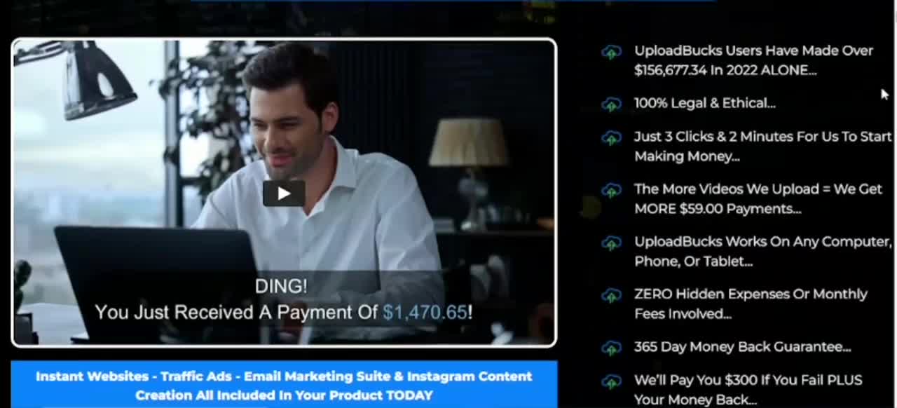 Uploadbucks REVIEW|Get paid for uploding videos|100% commission system