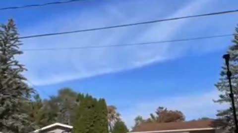CHEMTRAILS descending on small town