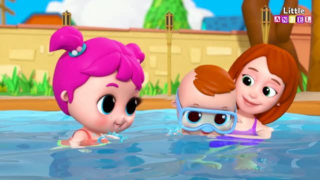 BebeJuanTV - El Bebé Aprende a Nadar 🏊‍♀️ Canciones Infantiles Little Angel Español