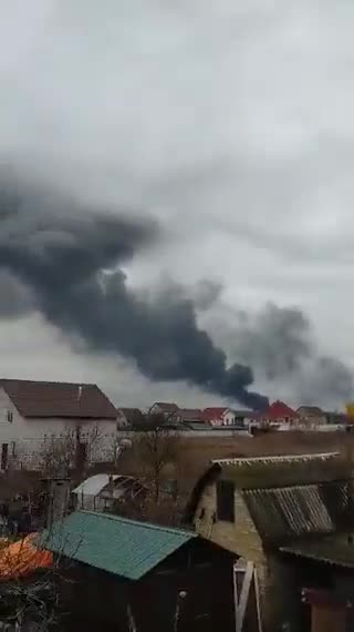 A Large Air Assault Operation with MI-8 Helicopters on Antonov International Airport in Hostomel
