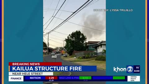 HFD firefighters battle house fire in Kailua