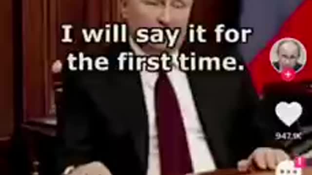 PRESIDENT PUTIN REMINDING THE WORLD OF A CERTAIN LONGSTANDING HATRED & RIVALRY - PREPPING THE PEOPLE