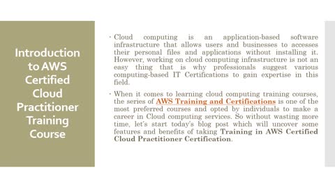 AWS Certified Cloud Practitioner Training Course | ProICT Training