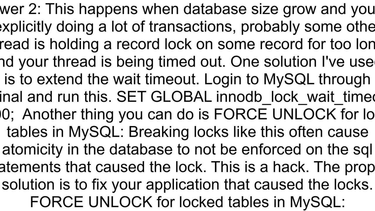 ActiveRecordStatementInvalid Mysql2Error Lock wait timeout exceeded