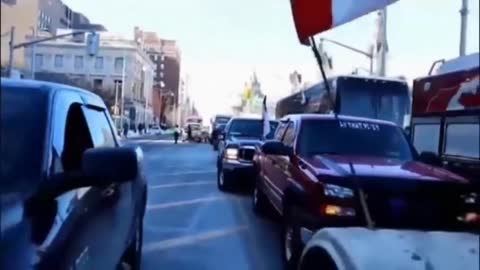 Arrivée des premiers camionneurs à OTTAWA