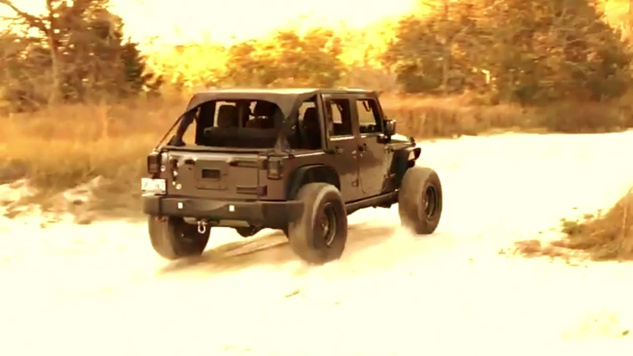 Jeep in the sugar sand